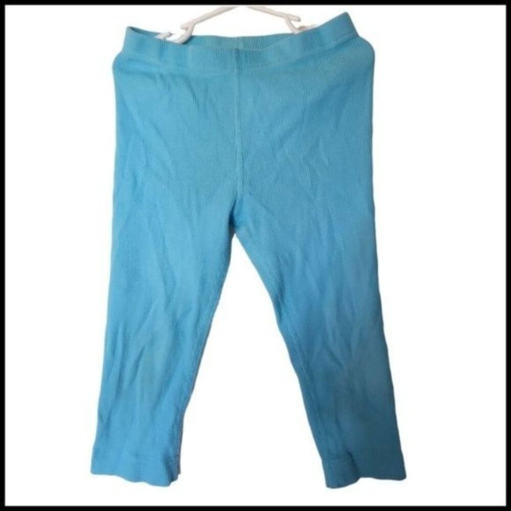 Hanna Andersson Leggings Blue Ribbed Cropped‎ size 120 size 6 7 Years Girls